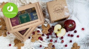 Комплекты экологического чая от биологического хозяйства "Ozoliņi" в сувенирной или классической упаковке