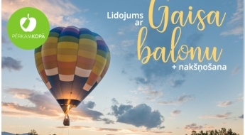 Romantisks lidojums DIVĀM PERSONĀM ar GAISA BALONU un iespēja nakšņot gaisa kuģotāju muižā Lietuvā