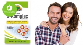 Для здоровья и бодрости! Пищевая добавка SUNLIFE: комплекс витамина В "B-Komplex" (72 таб.)