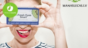 Однодневные или месячные контактные линзы "ReFresh Eyes Smart"  и полноценная проверка зрения в современном центре по уходу за зрением "Manaslecas.lv A’telpa"