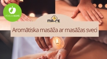 Medicīnas centrs "Mā-Re" piedāvā: siltā masāža ar masāžas sveci 1 personai