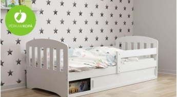 Saldākiem sapnīšiem! Eleganta un moderna bērnu un jauniešu gulta baltā krāsā (160 x 80 cm)