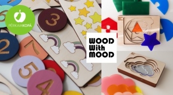 СДЕЛАНО В ЛАТВИИ! Креативные пазл для детей "Wood With Mood"