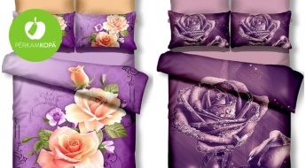 Krāšņa un efektīga gultas veļa ar 3D ziedu motīviem - dažādi dizaini un izmēri