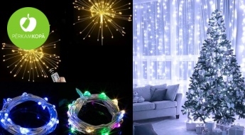 Для сказочного Рождества! Салют из LED-лампочек, гирлянда-занавеска или маленькие гирлянды
