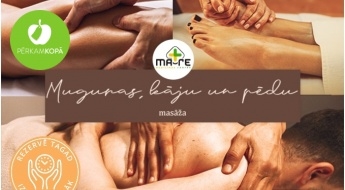 Медицинский центр "Mā-Re" предлагает: лечебный массаж спины, косметический массаж ног и рефлексотерапия стоп