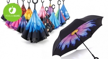 Инновационный ''must-have'' сезона! Зонты ярких цветов - обратный механизм открытия! 12 разных цветов!