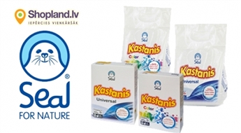 Latvijā ražotas SEAL KASTANIS veļas mazgāšanas pulveris!