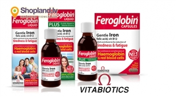 Vitabiotics: FEROGLOBIN - пищевая добавка с железом в виде капсул или микстуры