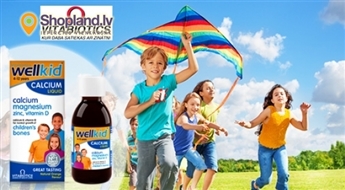 Vitabiotics: Wellkid Calcium liquid (150 ml)  šķidrais kalcijs ar apelsīnu garšu