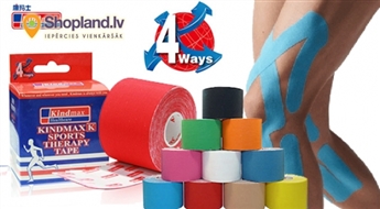 KindMax kinezioloģiskais teips dažādās krāsās, 5 cm x 5 m!