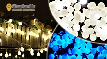 12 м гирлянды из 80 круглых LED-лампочек