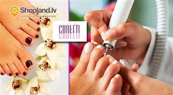 CORETTI: Аппаратный педикюр + покрытие Gelish