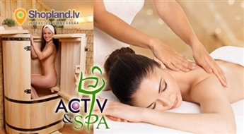 Activ & SPA: Relaksējoša procedūra fitosaunā + masāža (90 min)