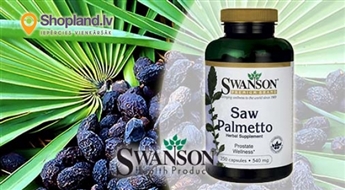 SWANSON: Saw Palmetto N100 - zāģzobainās sabaļpalmas ekstrakts vīrieša veselībai