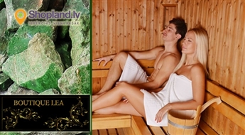 SPA aromarituāls ķermenim un garam: sauna ar žadeītu pusdārgakmeņiem + pīlings + masāža + ietīšana (2h 30 min)