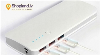 Jaudīgs ārējais akumulators dažādām ierīcēm Energy Bank 20000mAh - aizmirstiet par izlādētām baterijām!