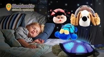 LED projektors ar skaņu Bizbizmārīte,bruņurupucis vai sunīts Glow Pillow!