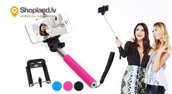 Unikālām bildēm no dažādiem leņķiem! Teleskopisks selfiju statīvs (20-100 cm)