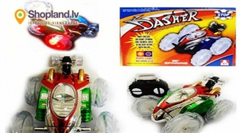 Supertrikiem! DASHER radiovadāmais rotaļu auto ar LED gaismām un pulti