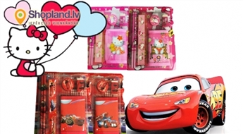 Hабор канцелярских Car или Hello Kitty!