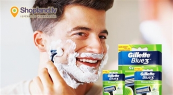 Гладкое и безопасное бритье! Комплект из 6 бритв Gillette Blue 3 Sense Care!