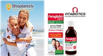 Vitabiotics: Uztura bagātinātājs Feroglobin Plus (200 ml) dzelzs deficīta novēršanai