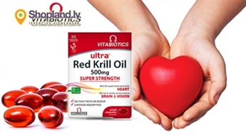 Vitabiotics: Ultra Red Krill Oil Antarktikas krila eļļa (30 kapsulas)