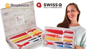 Swiss Q keramiskā pārklājuma nažu komplekts (6gab.)!