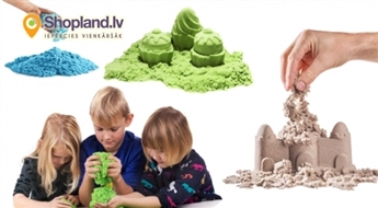 Kinētiskās smiltis 500g smilšu figūru veidošanai!