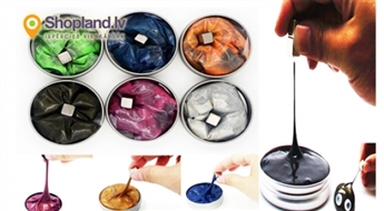 Gudrais plastilīns Magnetic Rubber Clay - reaģē uz magnētu, lēkā, stiepjas!