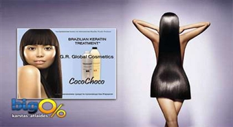 Matu taisnošanas procedūra ar keratīnu “CocoChoco  Brazilian Keratin Treatment“ + matu griezuma korekcija ar 54% atlaidi!