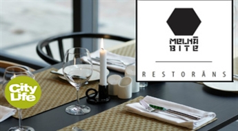 Omulīgā Vecrīgas restorāna MELNĀ BITE pusdienu bufetes ēdienkarte -46%