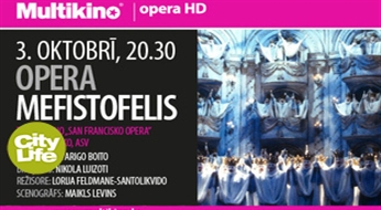MULTIKINO: opera "Metistofelis" tiešraidē no Sanfrancisko operas teātra -50%