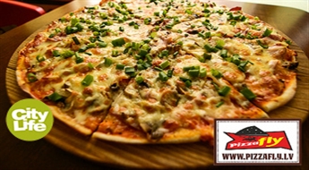Пиццерия Pizza Fly: любой кусочек пиццы + картофель фри с соусом -53%