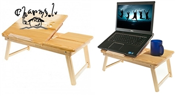 Удобный кроватный столик из дерево - для компьютера, завтрака и т.д