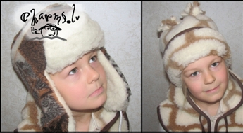 Marando: Произведенные в Латвии детские ушанки, шапки