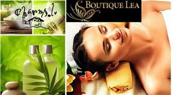 Boutique Lea: Zaļās tējas un Jasmīnas eļļas SPA rituāls– Sauna,ķermeņa pīlings-masāža-ietīšana-sejas aromterapija