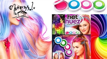 Комплект 4 разноцветных мелков для волос Hot Huez