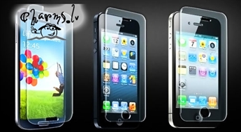 Ekrāna aizsargplēve-stikls priekš iPhone, Samsungs, Huawei un Nokia telefoniem (0.26mm/2.5D)