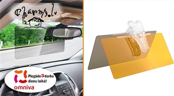 2 automašīnas akrila paneļi labākai redzamībai (dzeltens + pelēks)