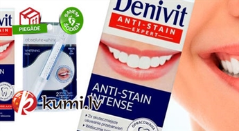 Zobu balināšanas zīmulis ABSOLUTE WHITE vai balinoša zobu pasta DENIVIT