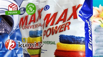 MAX POWER (no 1,2 līdz 9kg) - augstas efektivitātes pulveris veļas mazgāšanai
