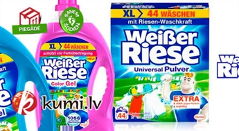 (+jaunumi!) Weißer Riese profesionālie veļas mazgāšanas līdzekļi no Vācijas (pulveri un gēli)