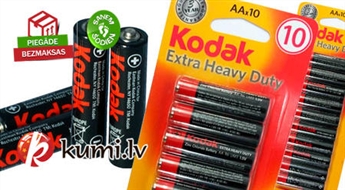 Комплект из 10 качественных батареек "Kodak Extra Heavy Duty"