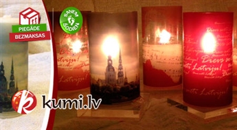 LATVIJĀ RAŽOTAS sveces ar dekoru kolekcijas "Manai Latvijai" - gaišumam sirdī un mājās