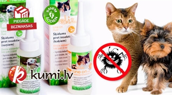 Капли для защиты котов или собак от насекомых от Herbals.lv