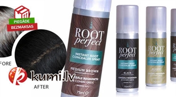 Matu korektors Root Perfect palīdzēs paslēpt sirmos matiņus un matu sakņu krāsu dažu sekunžu laikā