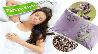 LATVIJĀ RAŽOTS griķu sēnalu spilvens veselīgam miegam (60 x 40 cm)