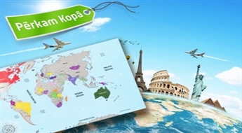 Лучший подарок для путешественников! Стирающаяся карта для путешествий "Scratch world map" (88 x 52 см)